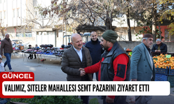 Valimiz, Siteler Mahallesi Semt Pazarını Ziyaret Etti