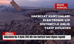 Adıyaman’da 4 Ayda 293 bin ton hafriyat kent dışına taşındı