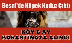 Besni’de Köpek Kuduz Çıktı Köy Karantinaya Alındı