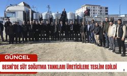 Besni’de Süt Soğutma Tankları Üreticilere Teslim Edildi