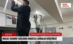 Okulda Tasarruf Sağlamak Amacıyla Lambalar Değiştirildi