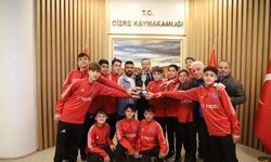 Cizre Dicle Spor oyuncularından Kaymakam Baycar'a ziyaret