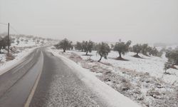 Kilis'in yüksek kesimlerinde kar etkili oldu