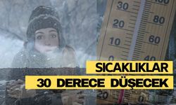 Sıcaklıklar 30 derece birden düşecek