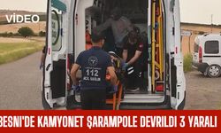 Besni'de kamyonet şarampole devrildi 3 yaralı