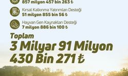 Çiftçiye 3,1 milyar TL destek ödemesi