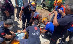 Düştüğü çukurda sıkışan çocuk kurtarıldı