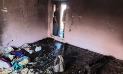 Siirt'te bir ev çıkan yangında ağır hasar gördü
