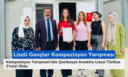 Şambayat Anadolu Lisesi Türkiye 2'ncisi Oldu