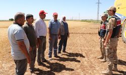 Kilis'te anız yangınları için dronla denetim yapılıyor