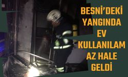 Besni'de Yangında Ev Kullanılamaz Hale Geldi