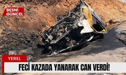 "Devrilen panelvanda sürücü yanarak can verdi"
