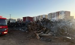 İşçilerin kaldığı konteynerlerde yangın  çıktı