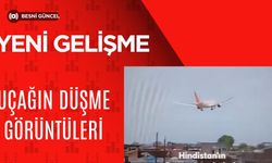 Hindistan'da düşen uçağın saniye saniye görüntüleri