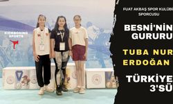 Besni'nin gururu Tuba Nur Erdoğan, Türkiye üçüncüsü oldu!