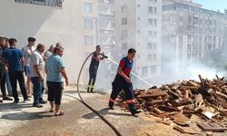 Besni'de Odun dolu arazide korkutan yangın
