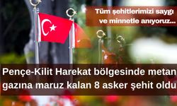 Metan gazına maruz kalan 8 asker şehit oldu