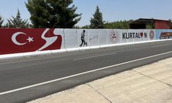 Siirt'te güvenlik duvarlarına "Kurtalan Ekspresi" resmedildi