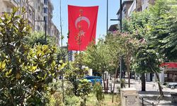 "Terörsüz Türkiye"ye destek için Türk bayrakları asıldı