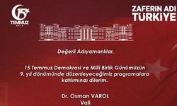 Valilikten davet: 'Zaferin adı Türkiye'