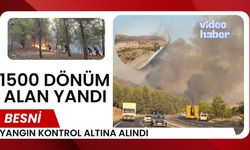 Besni'deki Yangından Çarpıcı Kareler