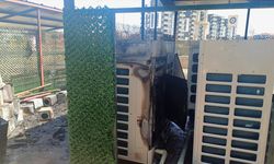 Marketin jeneratör kısmında çıkan yangın söndürüldü