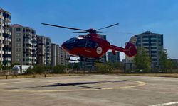 Diyarbakır'da ambulans helikopter uyluk kemiği kırılan 74 yaşındaki hasta için havalandı