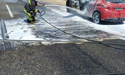 Diyarbakır'da otomobilde çıkan yangını itfaiye söndürdü