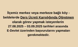 Kahta İlçe Milli Eğitim Müdürlüğü'nden ders ücreti karşılığında öğretmen görevlendirme duyurusu 