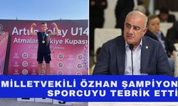 Milletvekili Özhan Şampiyon Sporcuyu tebrik etti
