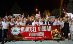 Adıyaman'da Filistin ve Küresel Sumud Filosu'na destek yürüyüşü yapıldı