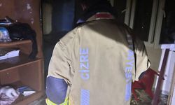 Cizre'de yangın çıkan evde hasar oluştu