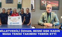 Milletvekili Özhan, Besni GSK Kadın Masa Tenisi Takımını Tebrik Etti