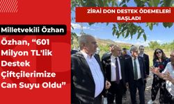 Özhan, “601 Milyon TL'lik Destek Çiftçilerimize Can Suyu Oldu”