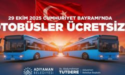 Adıyaman'da 29 Ekim'de toplu taşıma ücretsiz olacak