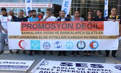 Adıyaman'da sağlıkçılar promosyon ihalesine tepki gösterdi.