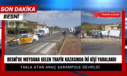 Besni'de Meydana Gelen Trafik Kazasında İki Kişi Yaralandı