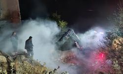 Besni'de petrol istasyonunun bahçesinde korkutan yangın