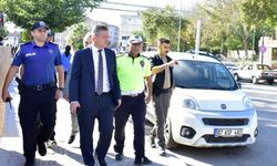 İl Emniyet Müdürü Arzum Nazman, trafik güvenliği için sahada