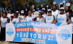 KESK'in KHK yürüyüşü Adıyaman'da gergin başladı