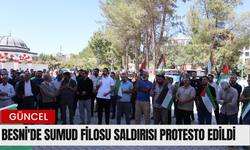 Besni'de Sumud Filosu saldırısı protesto edildi