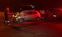Siirt'te eşeğe çarpan otomobilin sürücüsü yaralandı