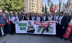 Şırnak'ta İsrail'in Gazze'ye saldırıları protesto edildi