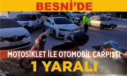 Besni'de Motosiklet ile Okul Servisi Çarpıştı: 1 Yaralı