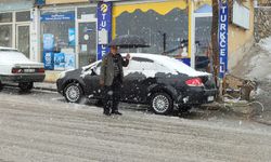 Çelikhan'da mevsimin ilk karı yağdı