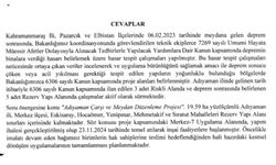 CHP'li Cem Avşar'ın 'Adıyaman Çarşı ve Meydan Düzenleme Projesi' sorusuna bakanlıktan belirsizlik içeren yanıt