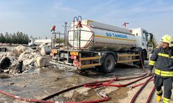 Diyarbakır'da pamuk yüklü tırda çıkan yangın söndürüldü