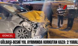 Gölbaşı-Besni Yol Ayrımında Korkutan Kaza: 2 Yaralı