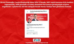 İmamoğlu'nun aday ofisi hesabına erişim engeli getirildi.