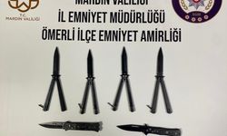 Mardin'de bıçak sattığı tespit edilen seyyar satıcı hakkında işlem başlatıldı